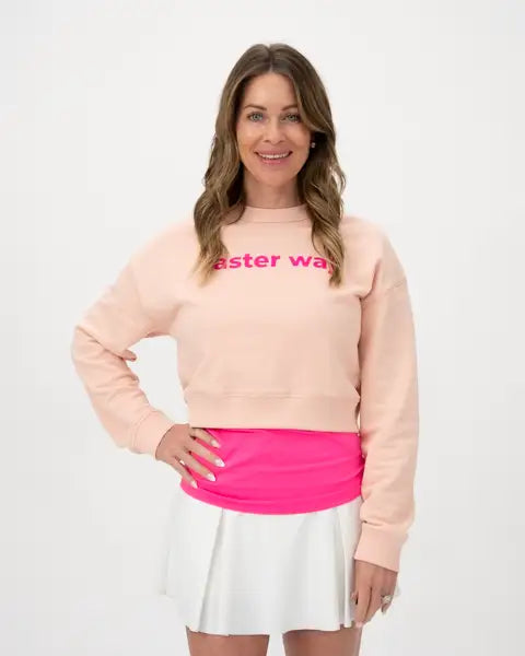 FASTer Way Cropped Pink Sweatshirt