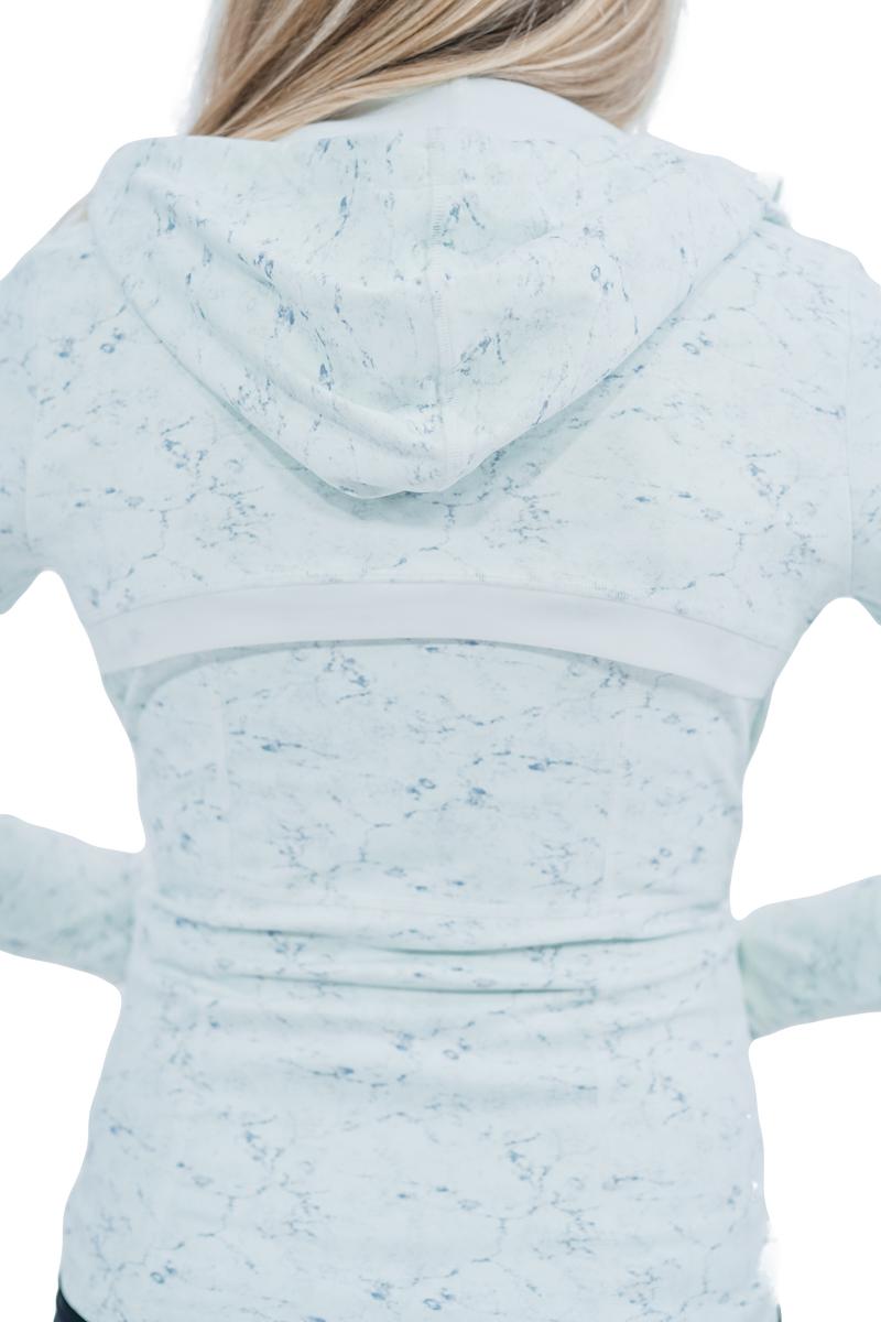 White Marble Full-zip Jacket