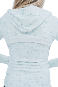 White Marble Full-zip Jacket